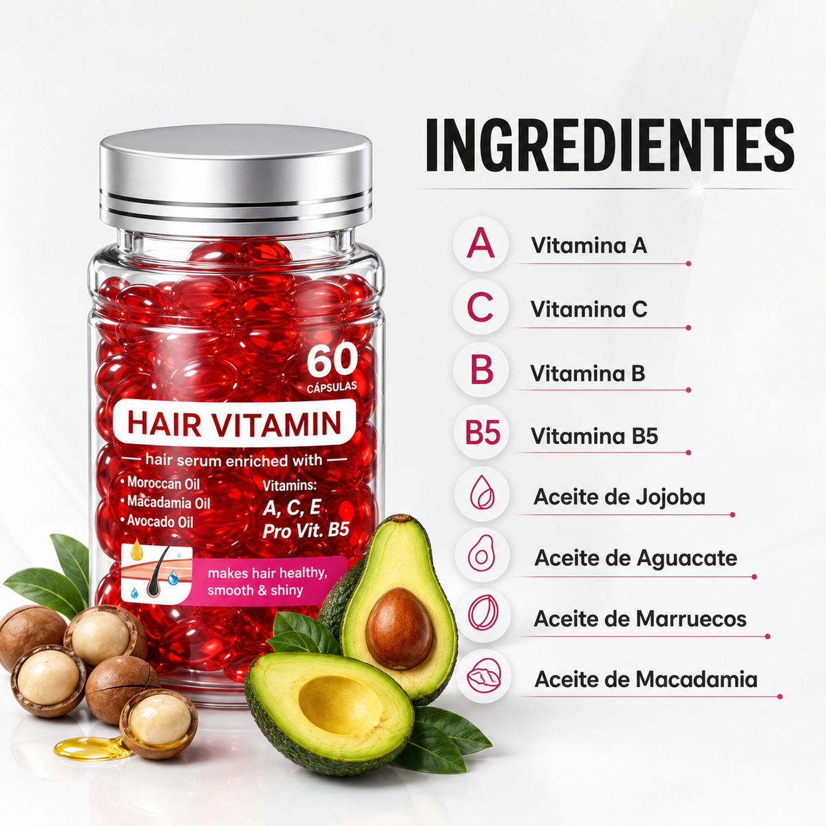 Capsulas Vitaminas Para Cabello Hair