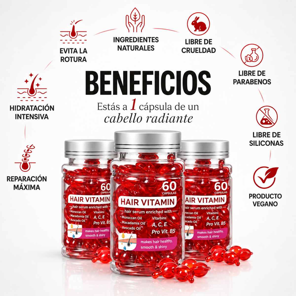 Capsulas Vitaminas Para Cabello Hair